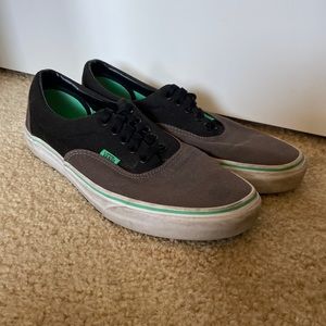 low top teal/gray vans